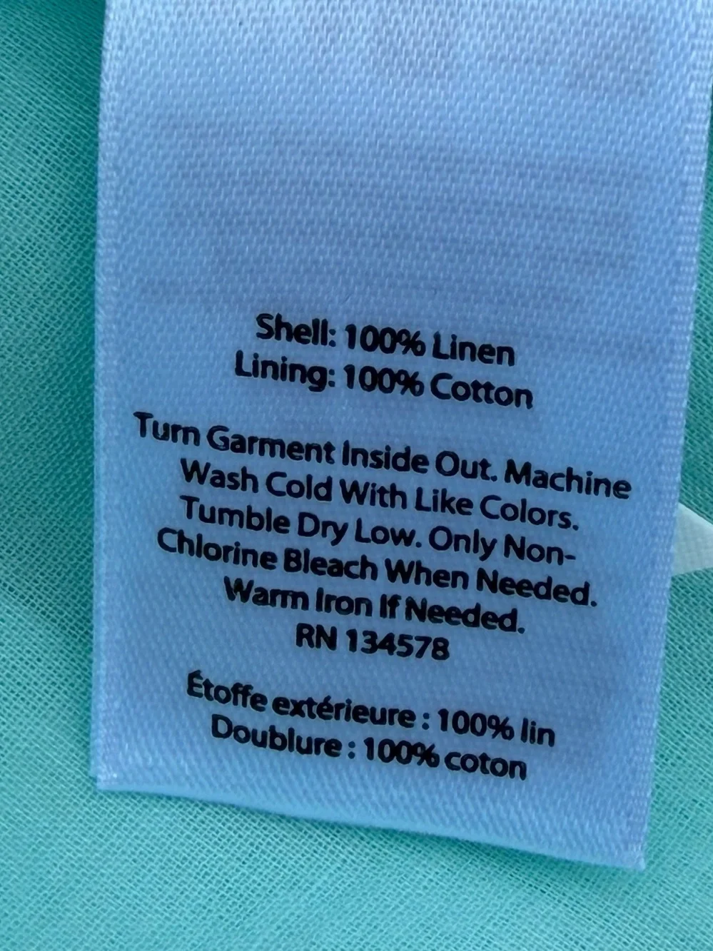 NEW Vineyard Vines Solid Lucaya Coverup Dress Linen Blue Green - Picture 8 of 15